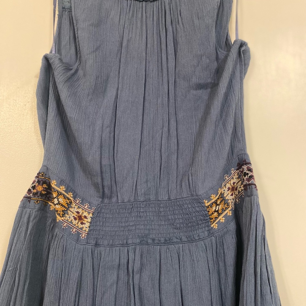 Free People Blue Sleeveless Dress - Size Medium - Picture 7 of 8
